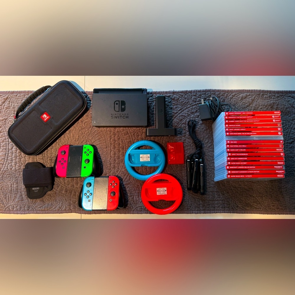 Nintendo Switch Bundle with Accessories & 13 games